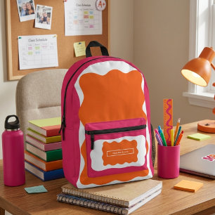 Mochila Impresa De vuelta a la escuela funky moderno abstracto fem