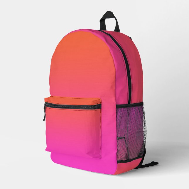 Mochila Impresa De vuelta a la escuela Naranja Pink (Esquina derecha trasera )