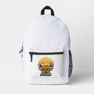 Mochila Impresa De Vuelta a Lo Mismo Diseño Divertido de Lápiz Esc