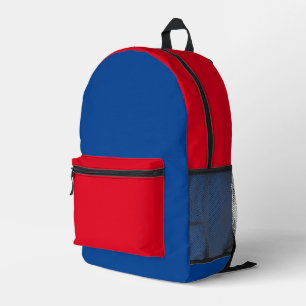 Mochila Impresa De Vuelta Al Colegio Azul Profundo Y Rojo