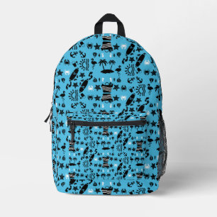 Mochila Impresa Decoración De Arena Y Playa Estadounidense
