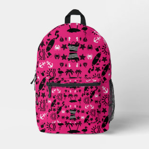 Mochila Impresa Decoración De Arena Y Playa Estadounidense