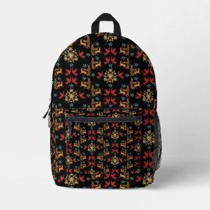Mochila Impresa Decoración Otomi Mexicana
