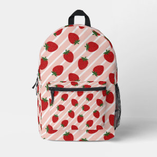 Mochila Impresa Dedo de la franja de fresa