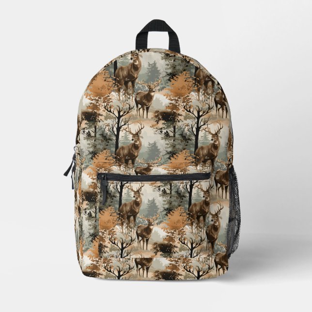 Mochila Impresa Deer Buck Camouflage Boy's Printed Backpack (Anverso)