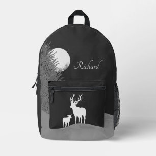 Mochila Impresa Deer en la Luna Lit Hill Personal