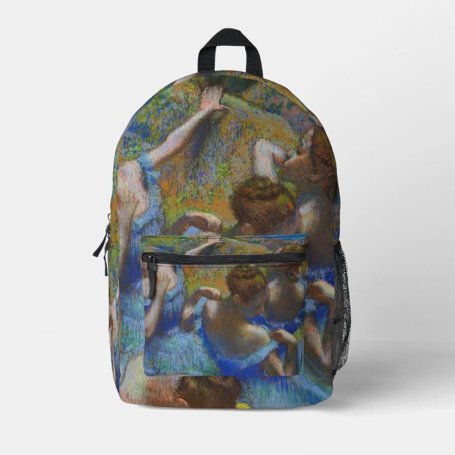 Mochila Impresa Degas Blue Dancers Pastel Fine Art Masterpiece (Anverso)
