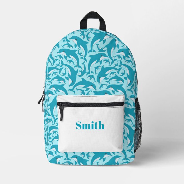 Mochila Impresa Delfines Cute (Anverso)