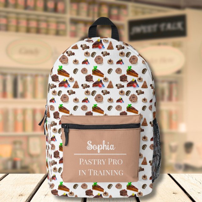 Mochila Impresa Deliciosos Postres de Chocolate con Acuarela  (Subido por el creador)