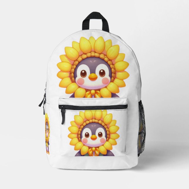 Mochila Impresa Delight floral de pingüino (Anverso)