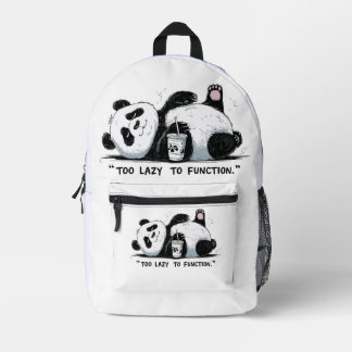 Mochila Impresa Demasiado perezoso para funcionar - Lazy Panda