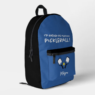 Mochila Impresa Deporte divertido pickleball Nombre personalizado