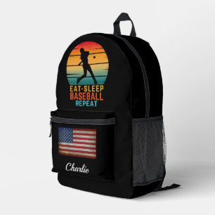 MOCHILA IMPRESA DEPORTES COME DORMIR BÉISBOL REPITE PERSONALIZADO