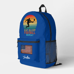 MOCHILA IMPRESA DEPORTES COME DORMIR FÚTBOL REPETIR PERSONALIZADOS