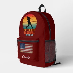 MOCHILA IMPRESA DEPORTES COME DUERME BÉISBOL REPITE PERSONALIZADO