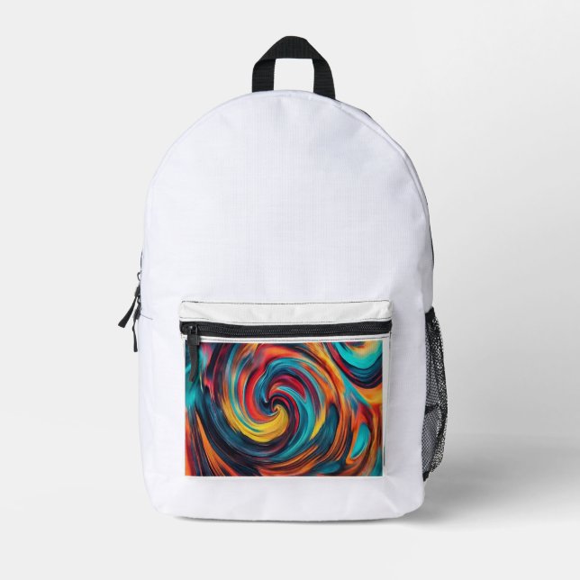 Mochila Impresa Deseo de viajar arcoíris (Anverso)