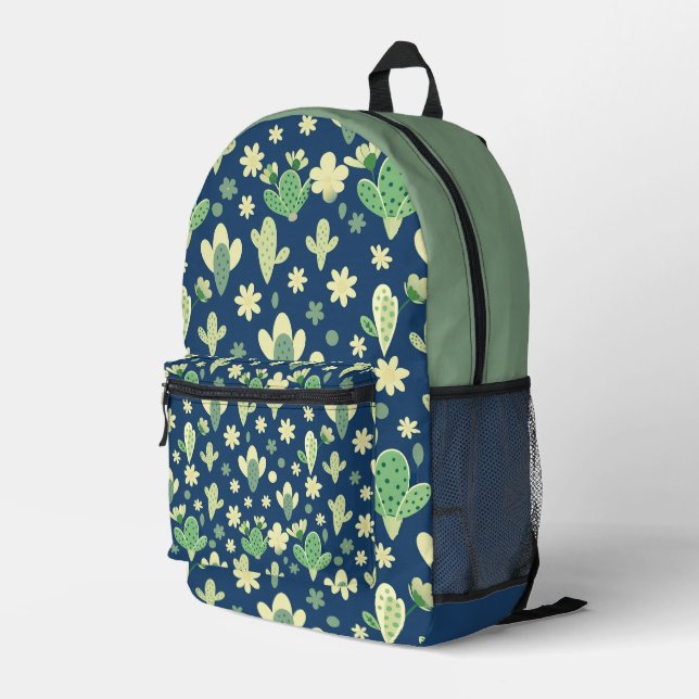 Mochila Impresa Desert Cactus & Succulent Pattern (Esquina derecha trasera )