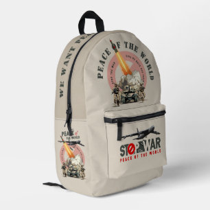 Mochila Impresa Detener la Guerra (Modo claro)  