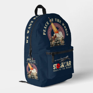Mochila Impresa Detener la Guerra (Modo oscuro)