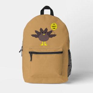 Mochila Impresa Día de Acción de Gracias por la Hora de Turquía