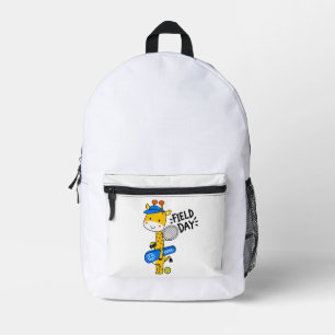 Mochila Impresa Día de Campo de Tenis de Jirafa Adorable – Persona