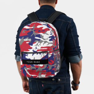 Mochila Impresa Día de la Independencia Camuflaje Su nombre Person
