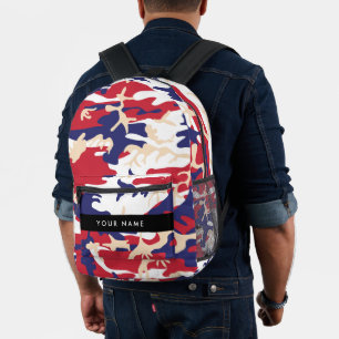 Mochila Impresa Día de la Independencia Camuflaje Su nombre Person
