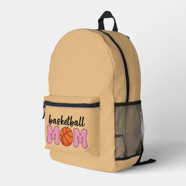 Mochila Impresa Día de la Madre de mamá de baloncesto (Esquina derecha trasera )