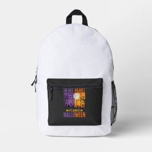 Mochila Impresa Día de las Brujas En Mi Corazón Cementerio Espeluz