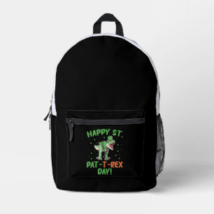 Mochila Impresa Día del Niño Feliz Día de St Pat Trex