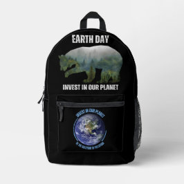 Mochila Impresa Día y osos de la Tierra Modernos