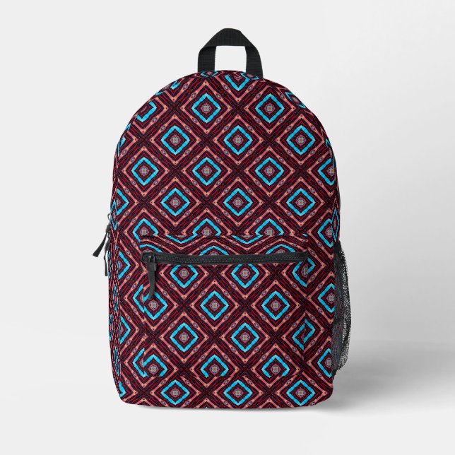 Mochila Impresa Diamante Azul (Anverso)