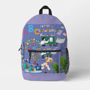 Mochila Impresa Días de Escuela Boho