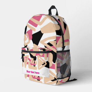 Mochila Impresa Dibujar formas desordenadas arte abstracto