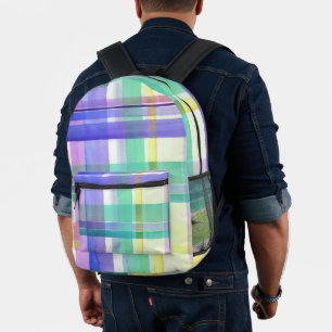Mochila Impresa Dibujo a Cuadros
