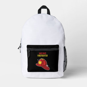 Mochila Impresa Dibujo animado de bombero héroe Apreciación del ca
