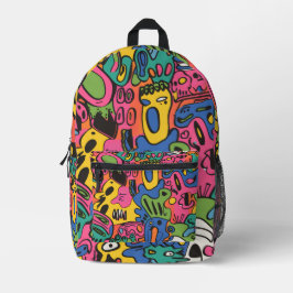 Mochila Impresa Dibujo animado divertido y colorido para niños