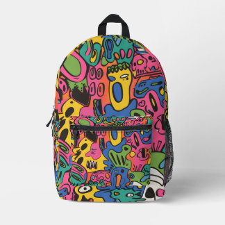 Mochila Impresa Dibujo animado divertido y colorido para niños