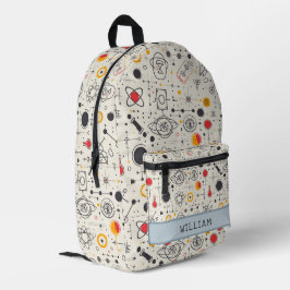 Mochila Impresa Dibujo De Ciencia I Nombre Personalizado Niños De 