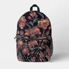 Mochila Impresa Dibujo de Flores