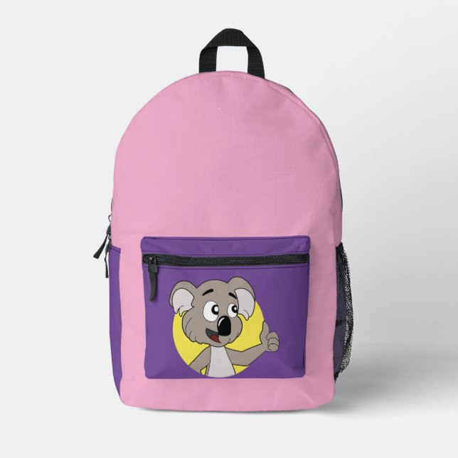 Mochila Impresa Dibujo de koala (Anverso)