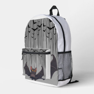 Mochila Impresa Dibujo de Murciélago Esponjoso Lindo - Halloween E