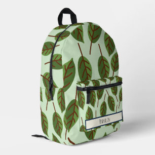 Mochila Impresa Dibujo de naturaleza I Nombre personalizado