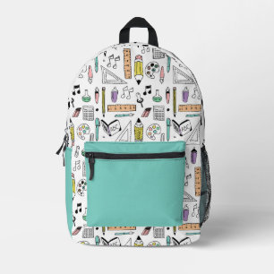 Mochila Impresa Dibujo de suministros escolares