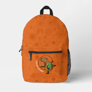 Mochila Impresa Dibujo divertido de carpincho: No te preocupes, sé