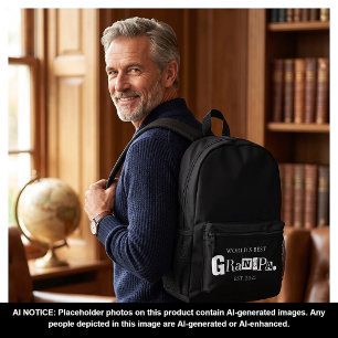 Mochila Impresa Dicho divertido del año de establecimiento del mej
