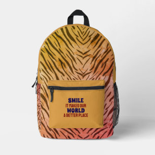 Mochila Impresa Dicho Inspirador de Múltiples Colores