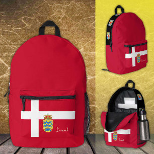 Mochila Impresa Dinamarca, mochila, bandera danesa / patriótico