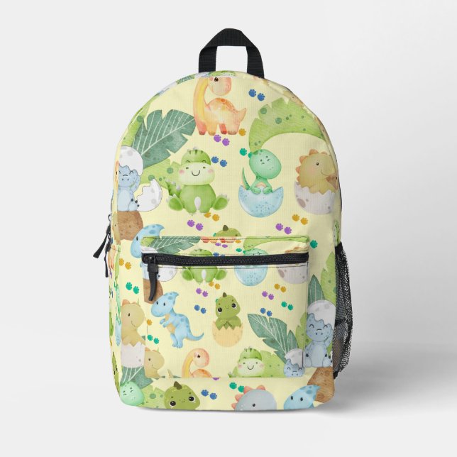 Mochila Impresa Dino Pequeño Adorable (Anverso)