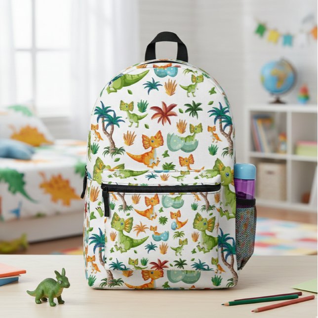 Mochila Impresa Dinosaur backpack for kids, backpack with dinosaur (Subido por el creador)